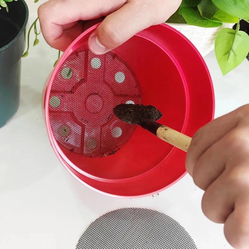 50 kusů Podložka pod květináč s otvory Kulatá síťka do odtokového otvoru proti ztrátě půdy Drenážní síťka pod rostliny Těsnění Zahradnické potřeby