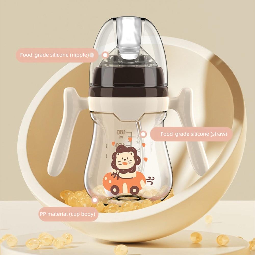 with Handle Water Cup Portable Silicone Straw Bottle New Baby Bottle Baby Feeding Supply