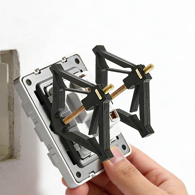 

10PCS 86 Type Universal Wall Switch Socket Box Repair Kit - Adjustable Support Rod Fixing Device For Loose Electrical Outlet чорний