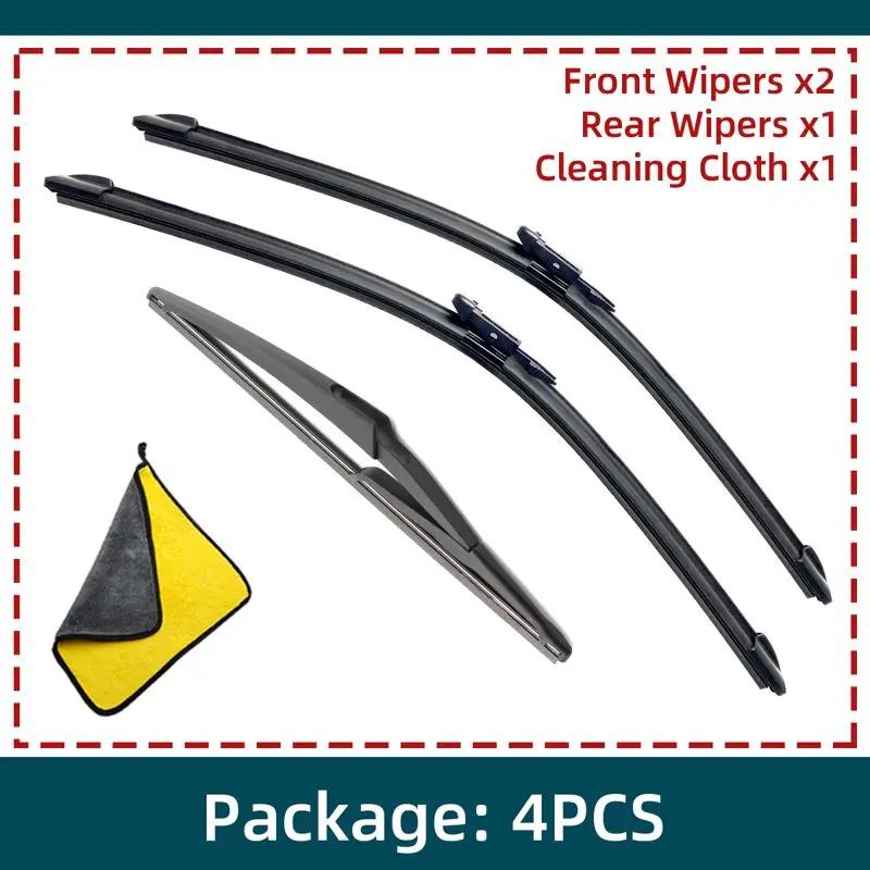 Car Windshield Wiper Blades Fit For Nissan Qashqai J10 Rear Wiper Blades Soft Rubber Auto Front Windscreen 4PCS