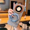 Fabric Back, Metal Magnetic Rotating Bracket, Lens Protect Case For Honor Magic 8 Lite 8 Pro Air 7 RSR Porsche 6 500 X9D Cover