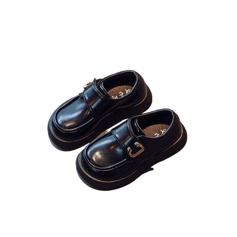 New Unisex Fashion Simple Leather Shoe Breath Casual Girl Shoe Versatile Thick Soled Princess Shoes Trendy Elegant Child Shoes