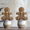 Christmas Outdoor Yard Decoration Gingerbread Man Garden Stake, Acrylic Cute Holiday Lawn Art 2D Flat for Patio Decor Durable Stake