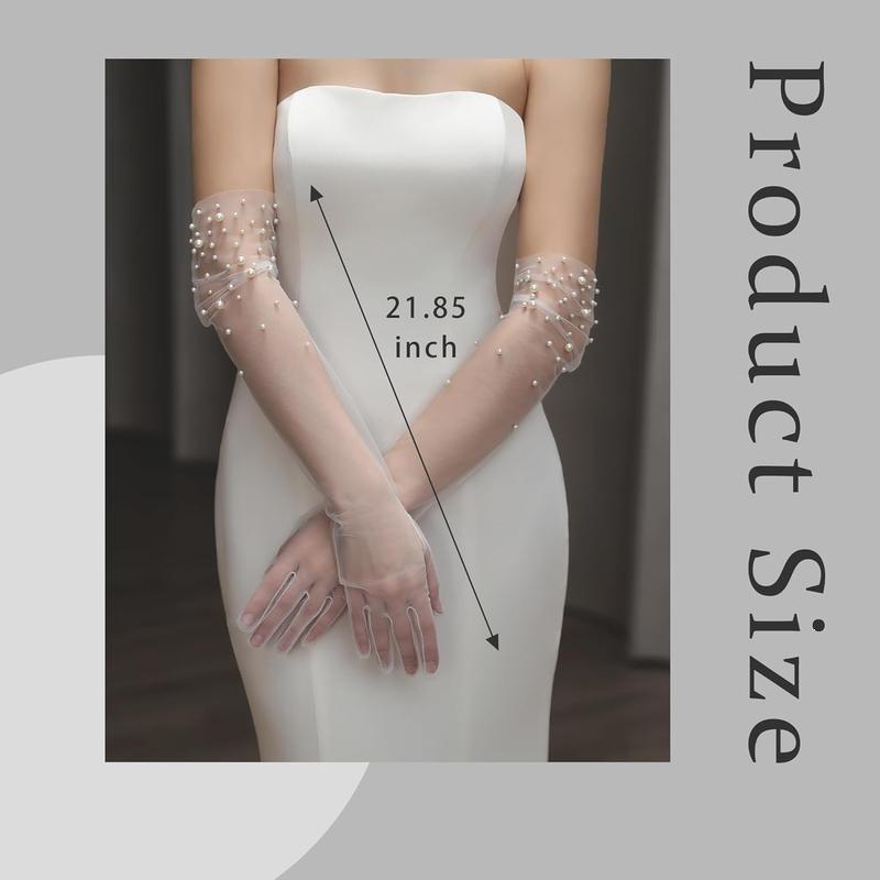 Mary L 44221 bridal pearl gloves bridal pearl gloves