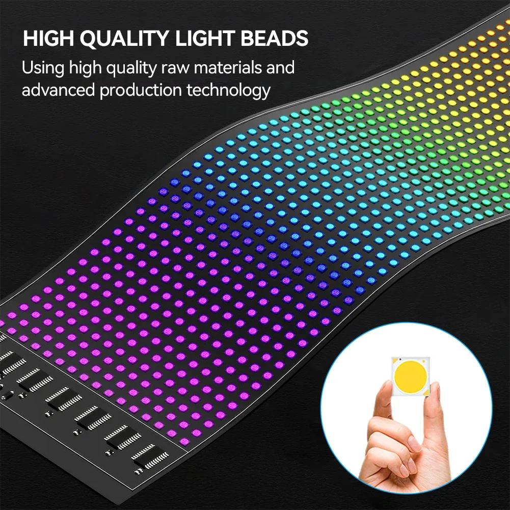 LED Matrix Pixel Panel Gjør-det-selv-bil RGB-belysning Graffiti Rulle Teksttavle Frontrute Reklameskjerm Bluetooth APP-kontroll