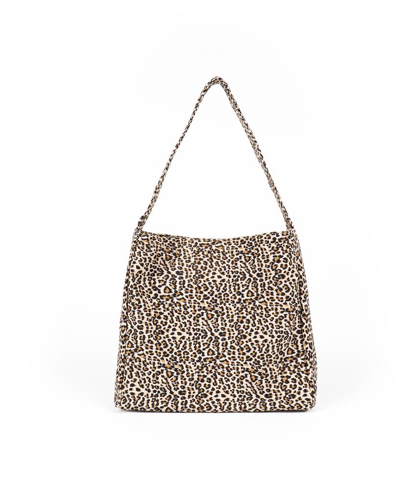 Roidesrois Leopard Flat Hobo Shopper Bag (Beige)