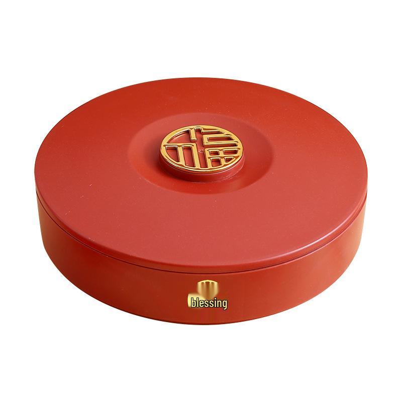 2025 New Year Chinese Style Snack Plate: Multi-layer Fruit, Candy & Nut Display for Coffee Table & Living Room.