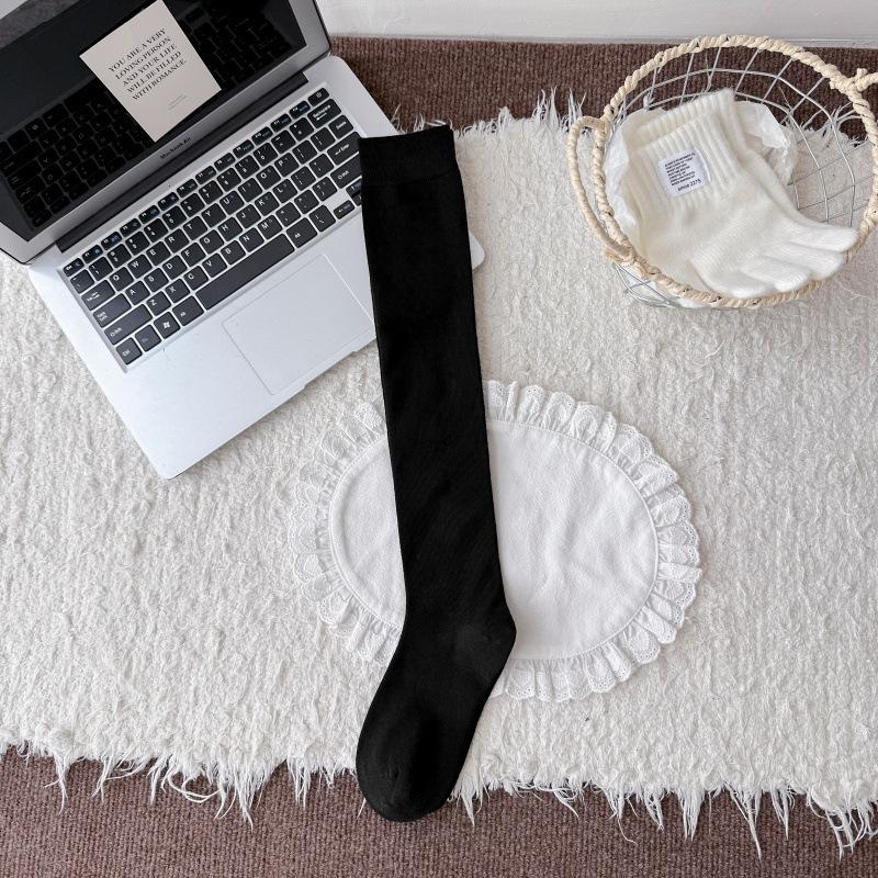 

Gentle Wear Over-Knee Wool Socks Maillard Vintage Stacking Socks Warm Lazy Calf Socks One size чорний