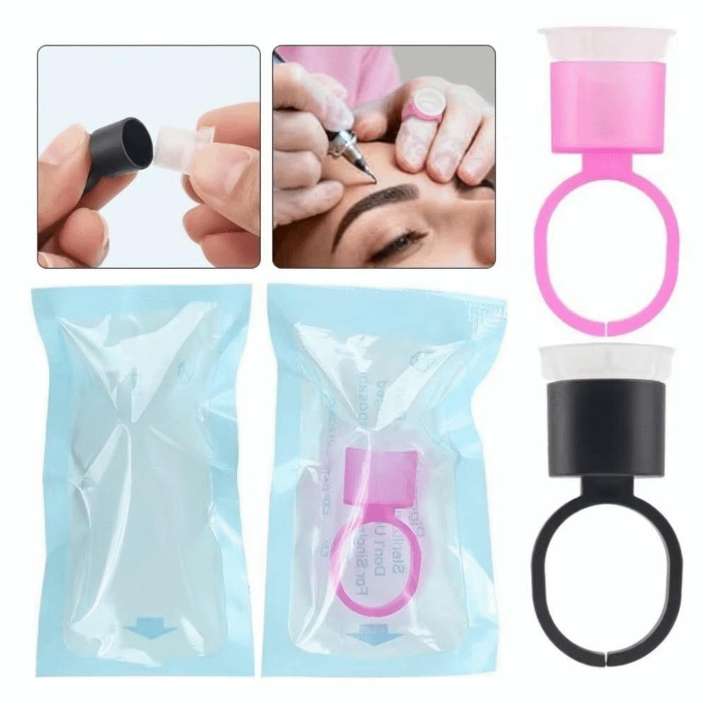 With Sponge Disposable Tattoo Ring Cup No Divider Permanent Makeup Tattoo Ink Cups Tattoo Supplies