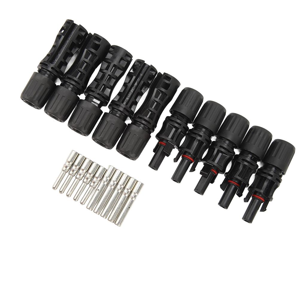 5 Set Solar Panel Connector Male Female IP67 Waterproof 1500V 50A Voltage Resistant Photovoltaic Connector for Solar