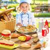 Kids' Fruit & Burger Cutting Picnic Pretend Play Set