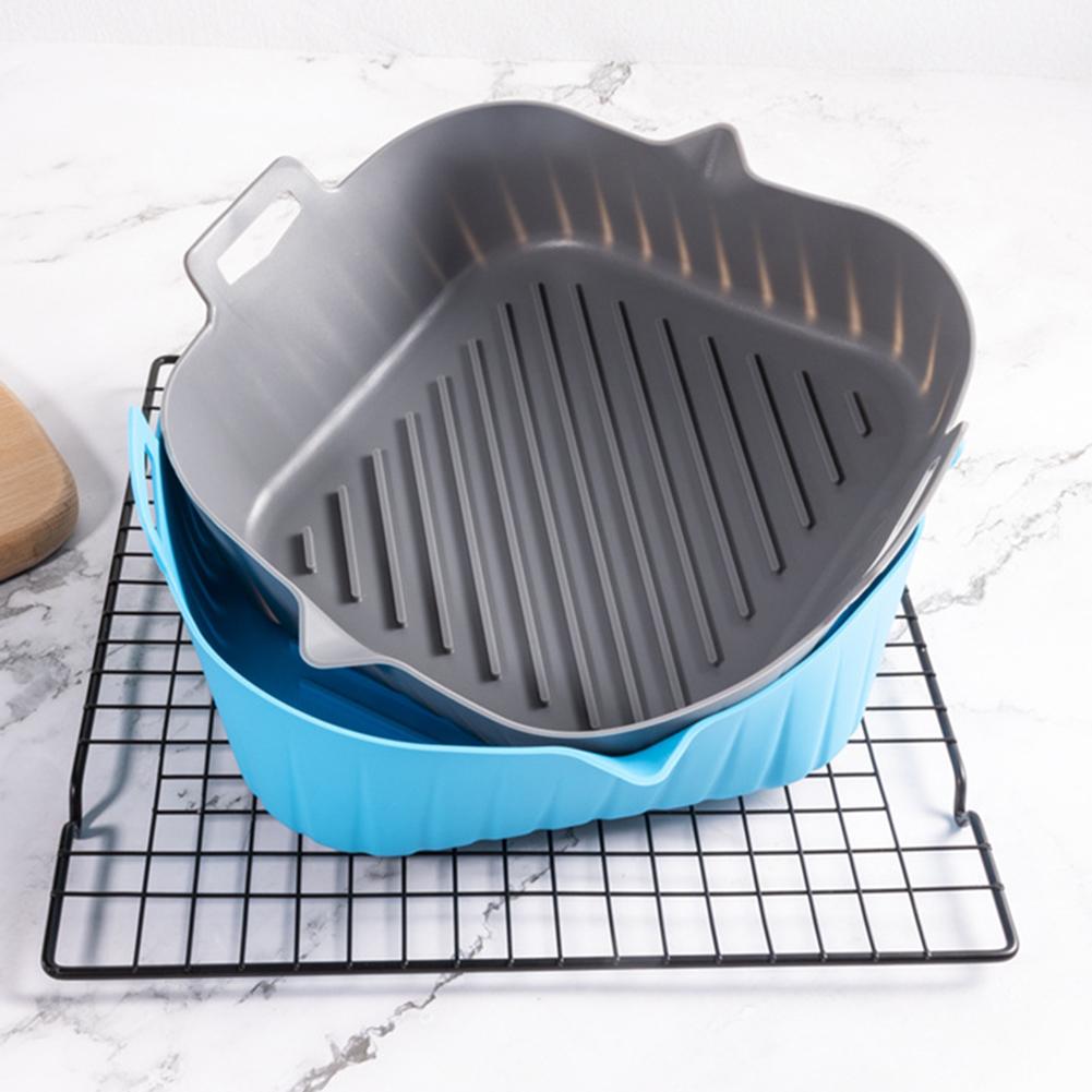 Silicone Air Fryer Tray Reusable Air Fryer Silicone Pot Heat-insulation Multi-function Tools for Family Baking Camping Barbecue