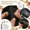 31 PCS Big Eye Steel Sewing Needles Kit, Steels Needle For Hand Sewing With Thimble, Threader, Thread Rippers For Beginner And Clothing