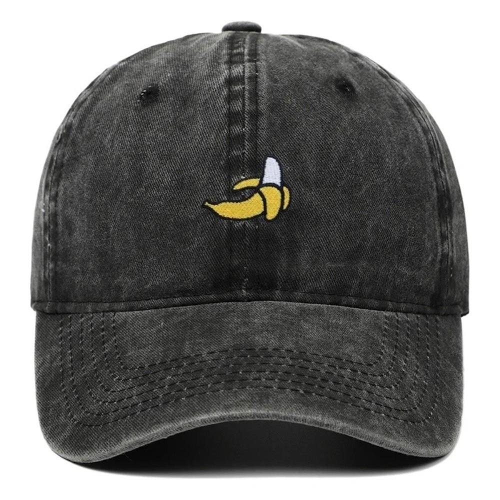 Adjustable Baseball Hat Banana Embroidered Sun Protection Hat Creative Duck Tongue Hat  Outdoor