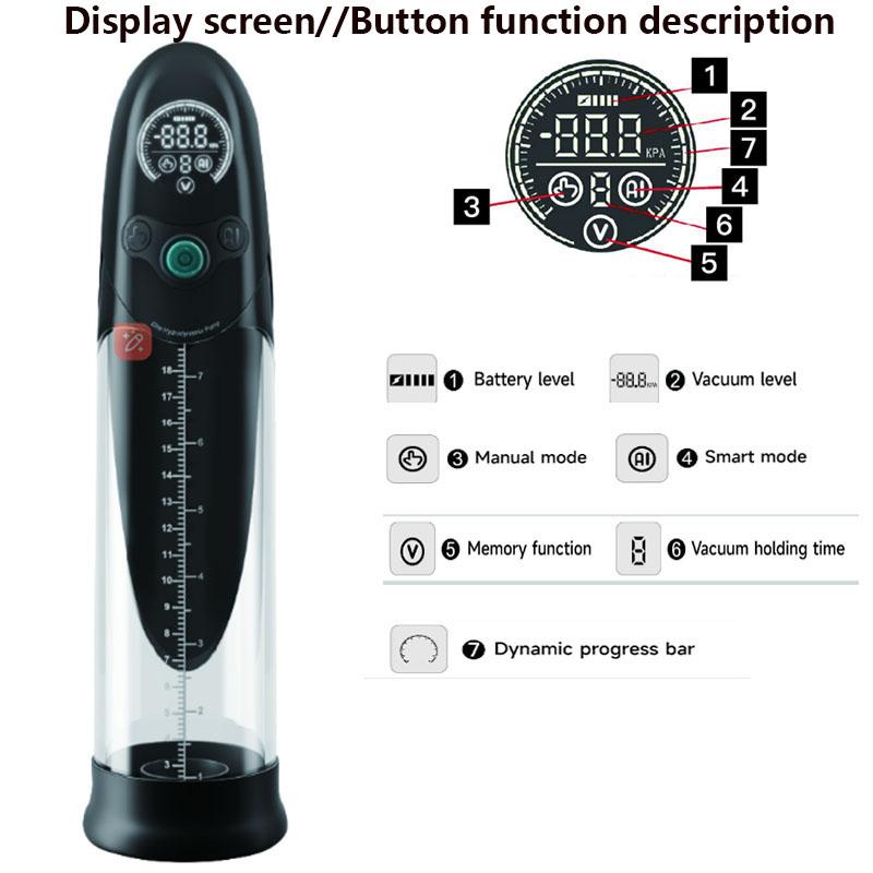 Electric Water Bath Penis Enlargement Pump Penis Massage Enlarger Vacuum Pump Sex Toys for Men Masturbator Penile Bigger Trainer