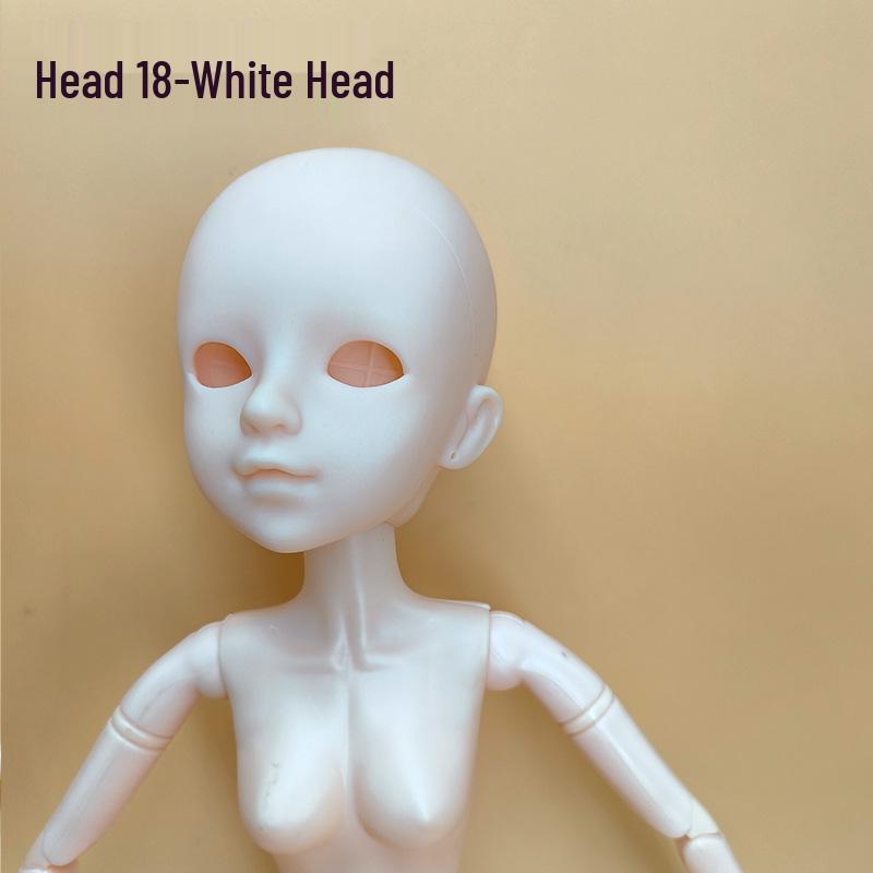 45cm/18-inch BJD Doll Body with Movable 23 Joints and 4-Point Hands, Includes Princess Clothes and Makeup for Customization