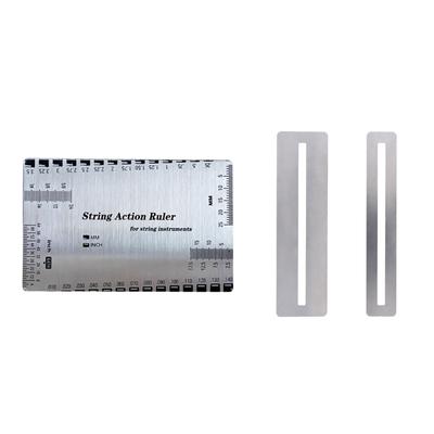 Guitar Fret Polishing Plate String Action Ruler Gauge Set of 3 Sanding Paper Grinding Fingerboard Guitar String Height Scale Guitar Bass String