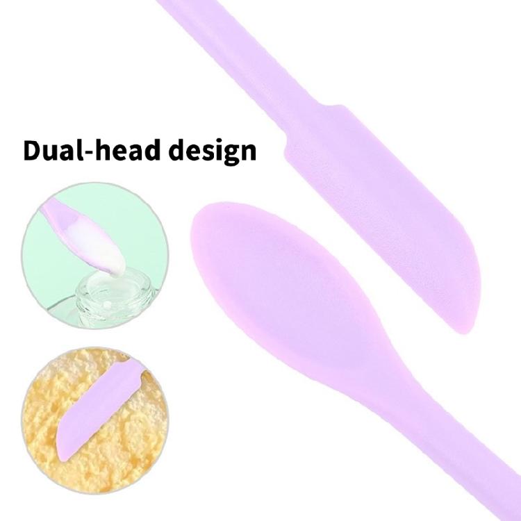 10Pcs Small Silicone Double Tip Cosmetic Spoons Makeup Spatulas Scrapers for Scraping Container and Lotion Bottles