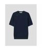8SECONDS Basic Formal Round Short Sleeve Knit Navy