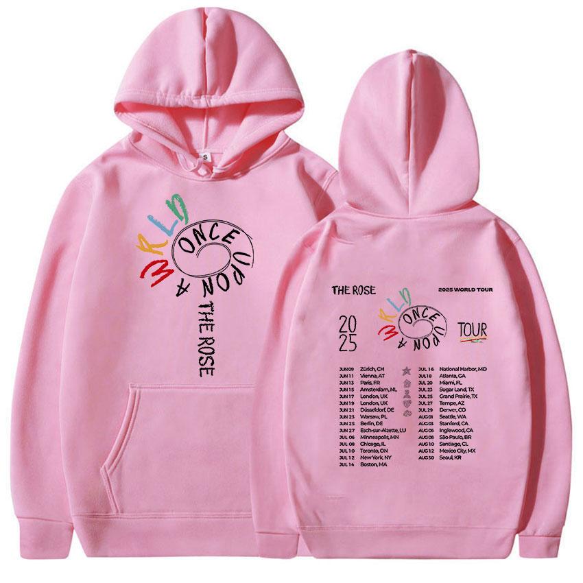 Kpop The Rose Once Upon AWRLD World Tour Hoodie Men's Women Fleece Fashion Pullover Sweatshirt Fans Clothing Hooded