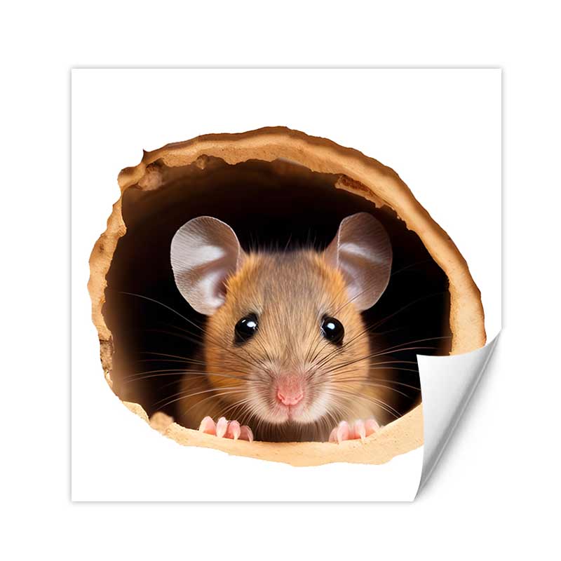 Funny Squirrel Mouse Wall Sticker Toilet Lid Stickers, Bedroom Entrance Living Room Porch Home Decora Waterproof Decals Stickers S744