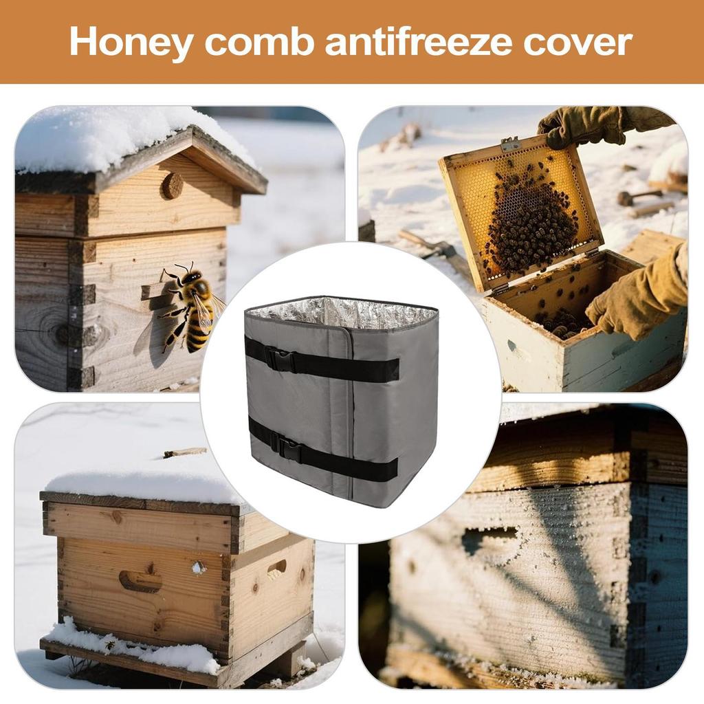 Bee Hive Frame Wrap Windproof Insulated Beehive Box Cover Adjustable Beekeeping Insulation Supplies for Grassland Patio Lawn