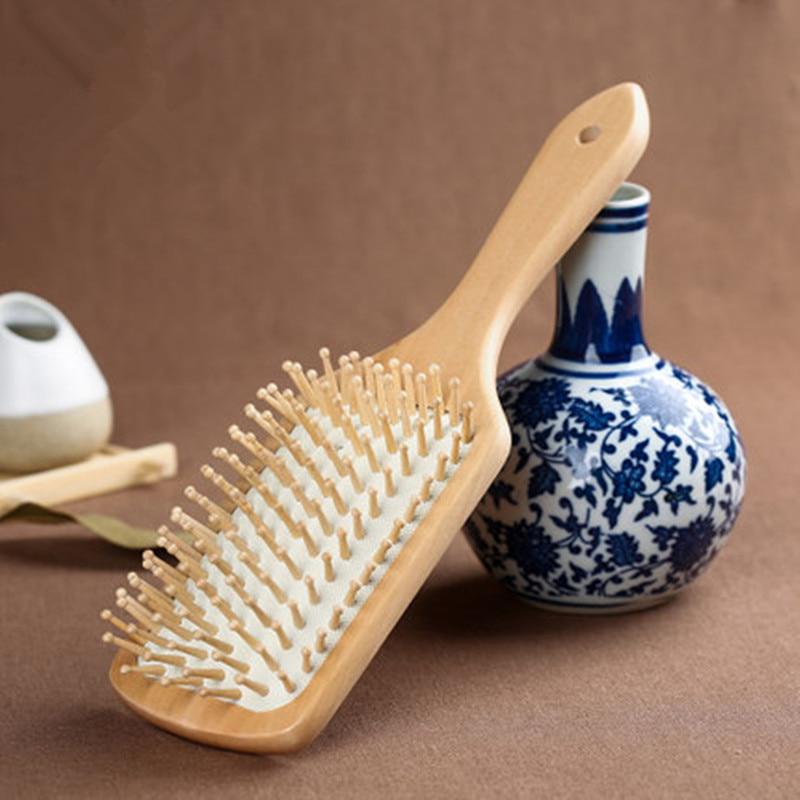 1pcs Wood Comb Professional Hair Loss Massage Brush Hairbrush Comb Scalp Hair Care  Bamboo Comb
