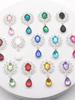 Multi-Color Rhinestone Water Drop Flower Pendant for DIY Wedding Hair Accessories