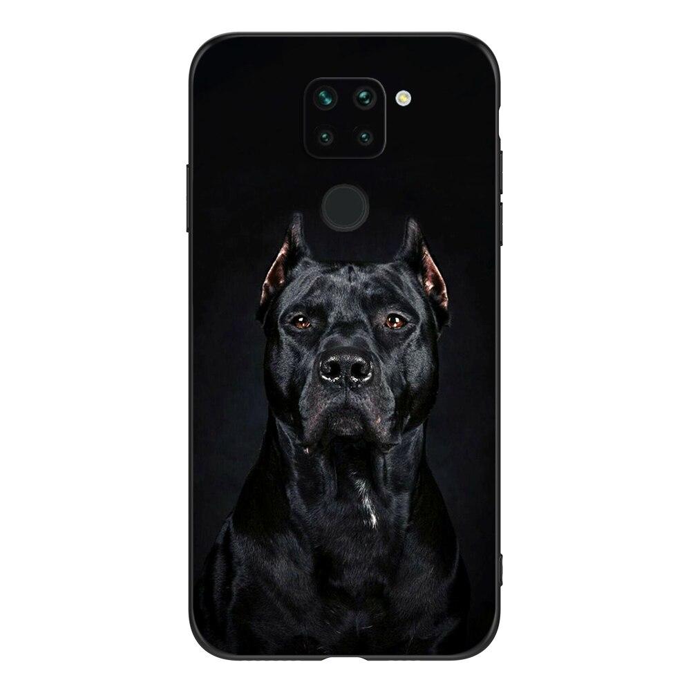 For Xiaomi Redmi Note 9 Global Phone Back Cover  Black Tpu Case Lion Wolf Tiger Dragon