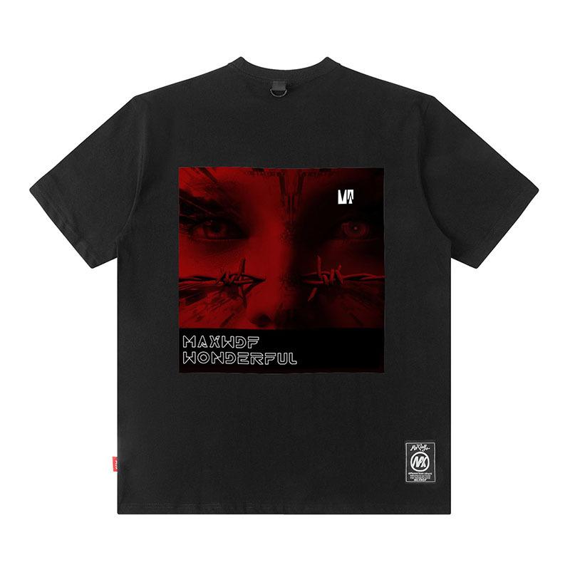 European And American High Street Rock Style Retro Printing Heavy Cotton T-Shirt Oversize Short Sleeve T-Shirt Men And Women M