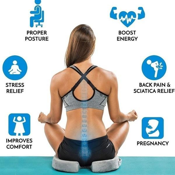 Gelkissen Home Office Autositzkissen für orthopädische Schmerzlinderung Komfortstuhl Memory-Kissen Lendenwirbelsäulenschutz