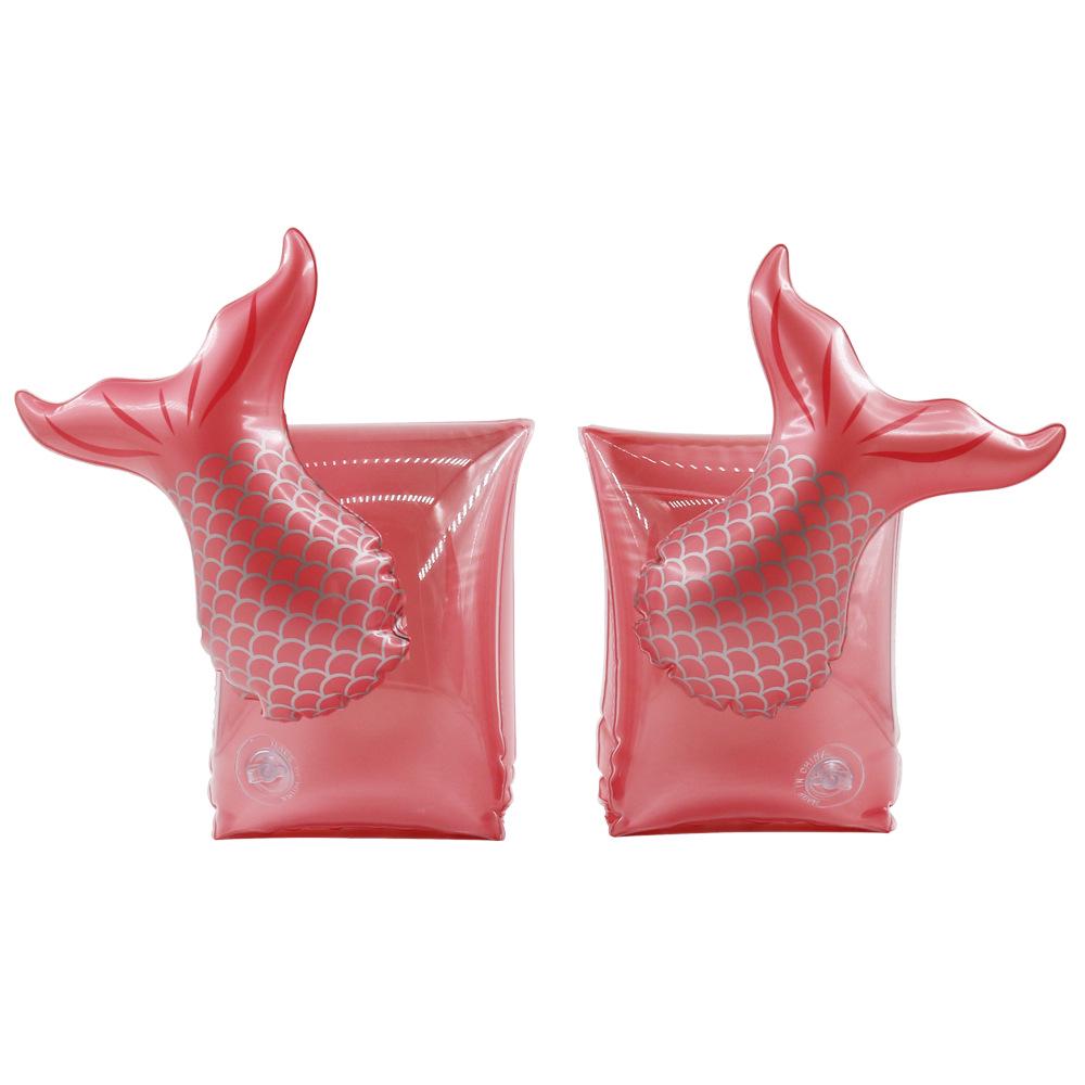 Xiaolü Inflatable Pink Mermaid Swim Ring for Infants and Toddlers