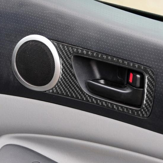 Carbon Fiber Interior Front Door Handle Cover Trim For Toyota Tacoma 2012-15