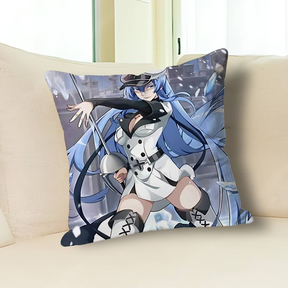 Cool E-Esdeath Kill Anime Berühmtheit Merchandise All-Match Bedruckter Kissenbezug Sofa Auto Büro Zimmer Dekoration Schutz