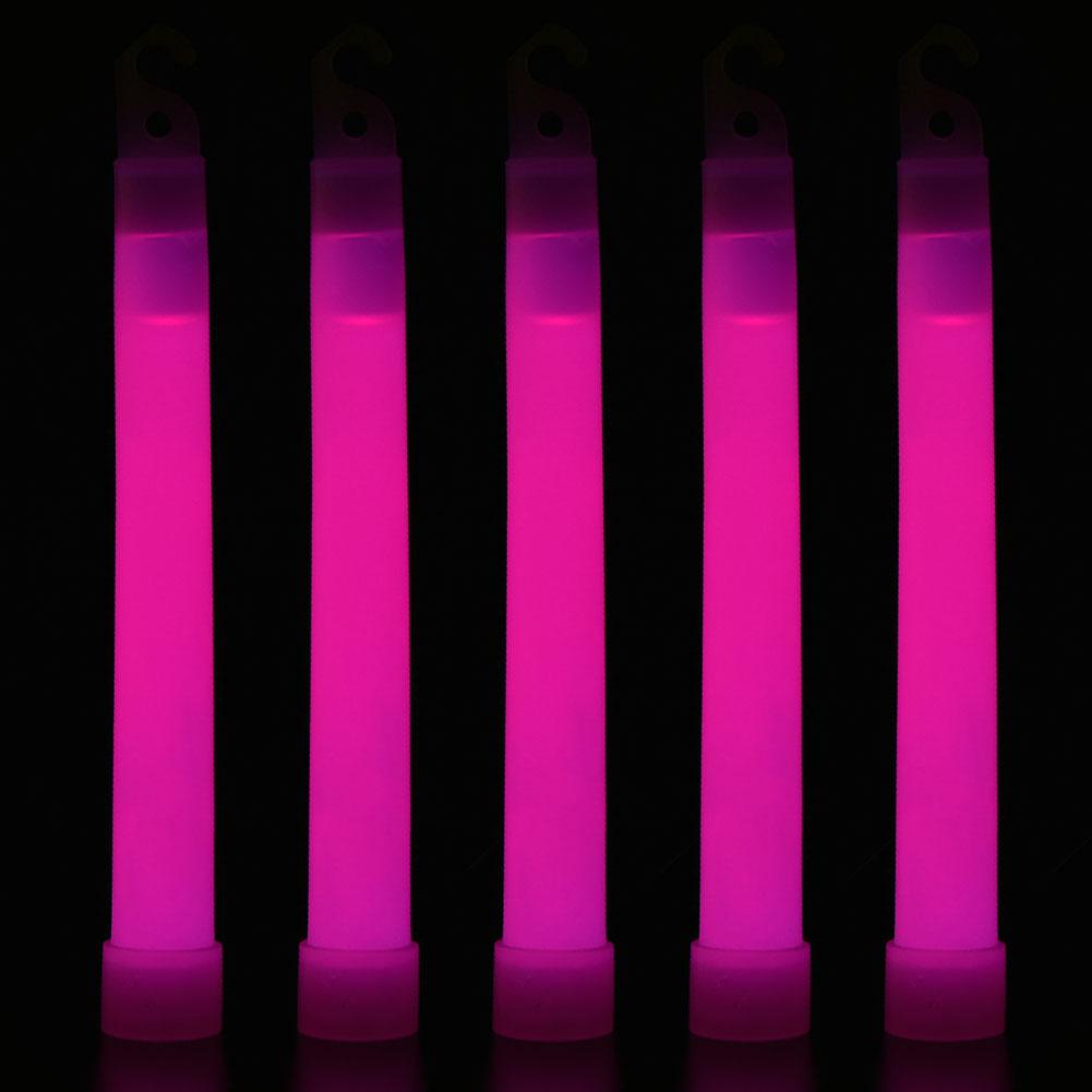 1-50pcs Glow Sticks with Hook 6 inch Fluorescence Light for Hiking Camping Outdoor Emergency Concert Party Light Sticks