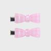 Eireve PETITE GINGHAM CHECK RIBBON HAIR CLIP SET (4 COLORS / 2PCS)