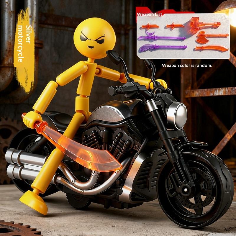 1Pc Rage Stickman Action Figure New Highly Articulated DIY Model Kit with Multiple Joints Collectible Poseable Toy for Creative Display