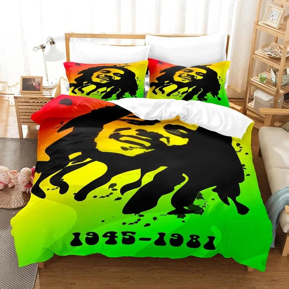 BoB Marley bedding set funda nordica cama Printed Bed Set With Pillowcase Duvet Cover Soft Single Double Queen Super King Size