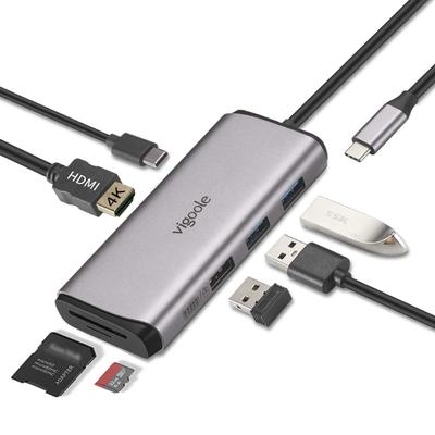 Vigoole USB C Hub USB Type C Hub High Speed Data Transmission 100W PD Fast Charging 4K HDMI Card Reader Micro Type C HDMI Conversion Adapter Hub