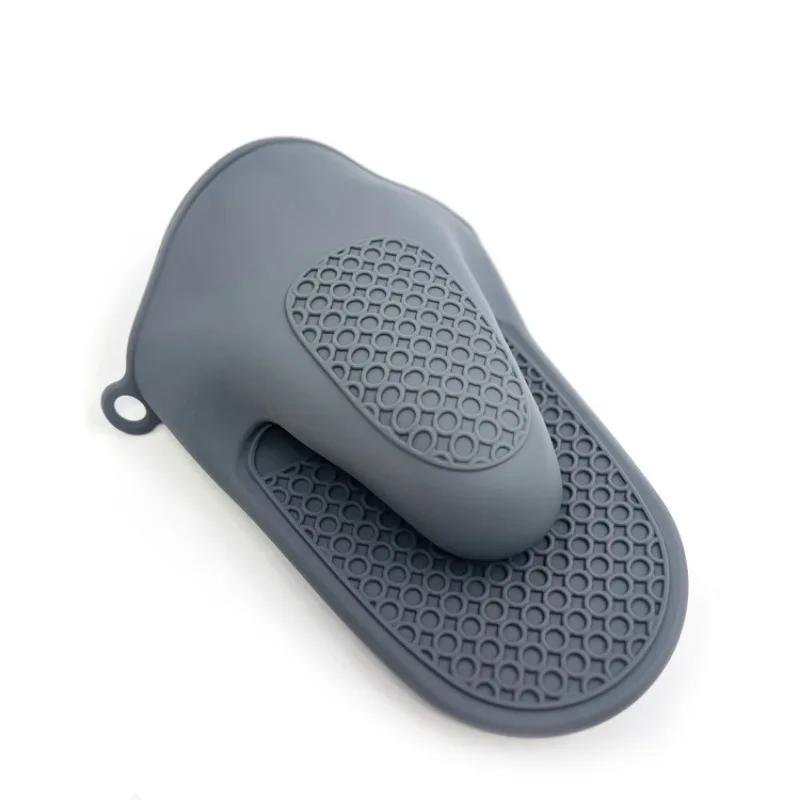 1 Stk. Topflappen Verbrühschutz Aufhängeloch Handklemme Rutschfester Silikon-Topflappen Verlängertes Design Mikrowellen-Topflappen