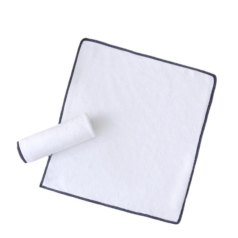White Absorbent Flannel Microfiber Towel, 30x30cm, Ideal for Beauty Salons