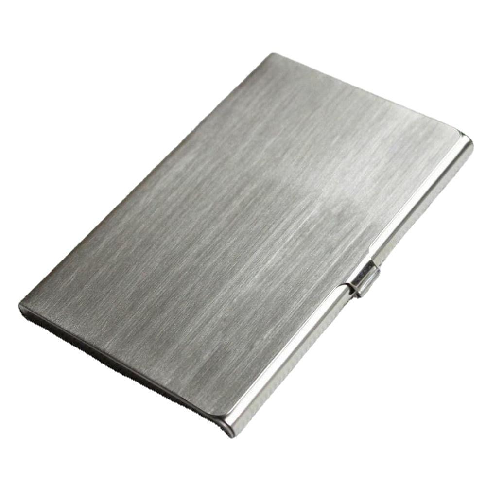 Card Holder Stainless Steel Silver Aluminium Credit Card Case Women Wallets Nueva Men ID Card Box Cartao De