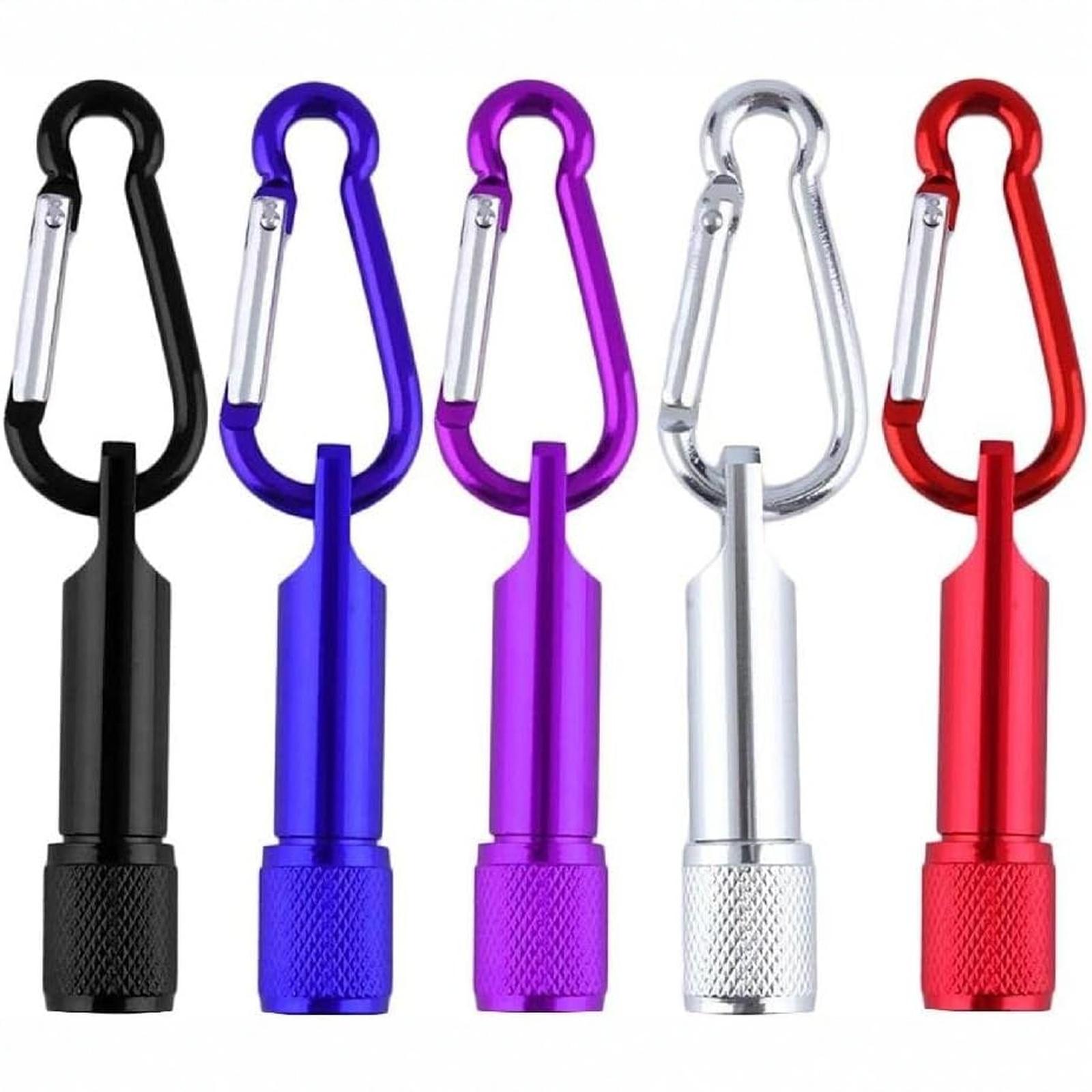 LED Flashlight with Carabiner Keychain Flashlight Portable LED Flashlight for Camping Cycling Backpacking