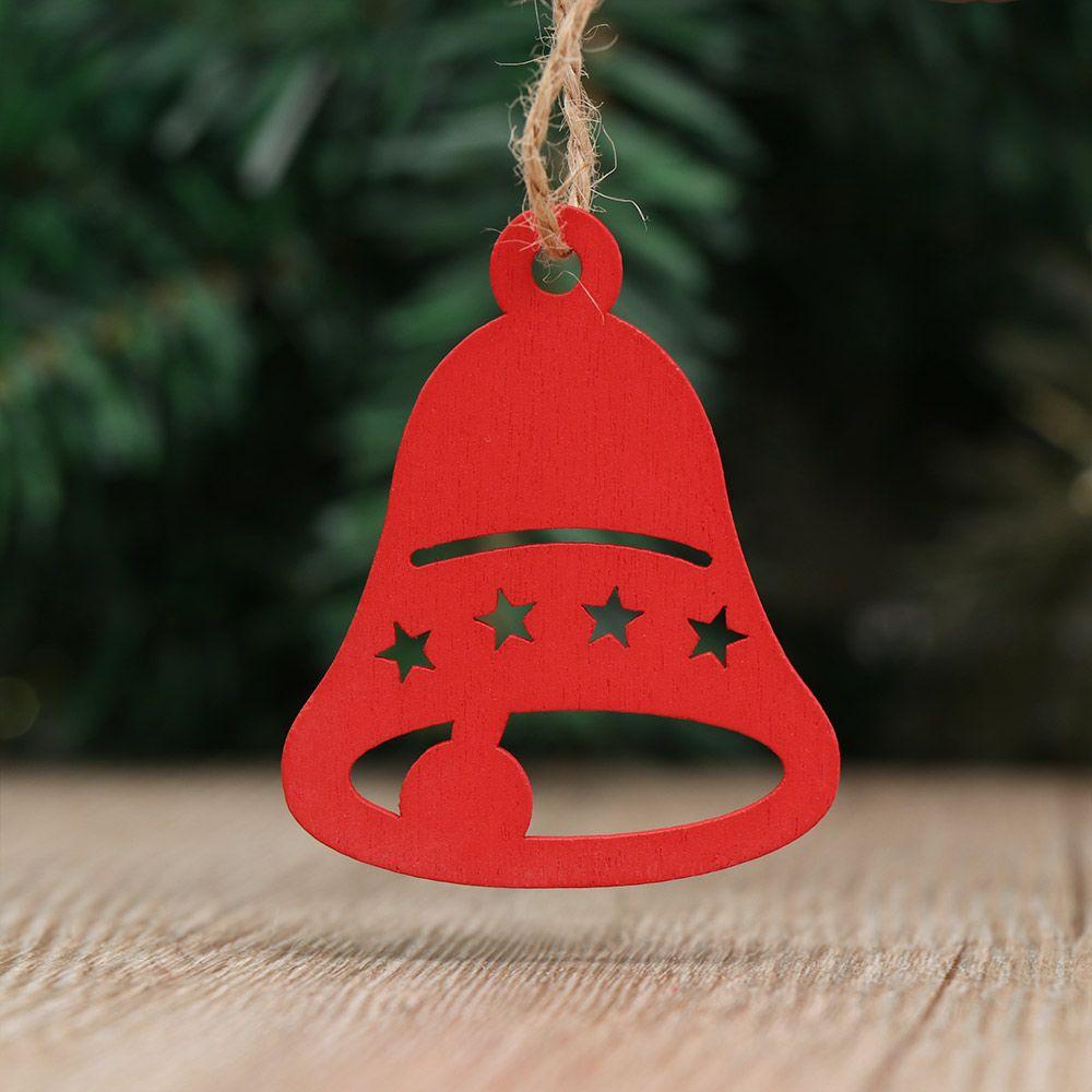 DIY Gifts Drop Pendant Christmas Tree Decoration Santa/Elk/Angel Wooden Ornaments Xmas Hanging