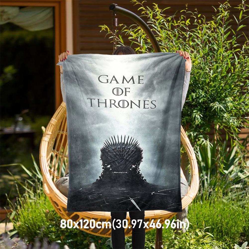 

1PC game of thrones Outdoor Flannel Blanket Soft Plush Decor for Picnics, camping,Bedroom, Playroom, Office1215A 80x120cm(31x47inch)