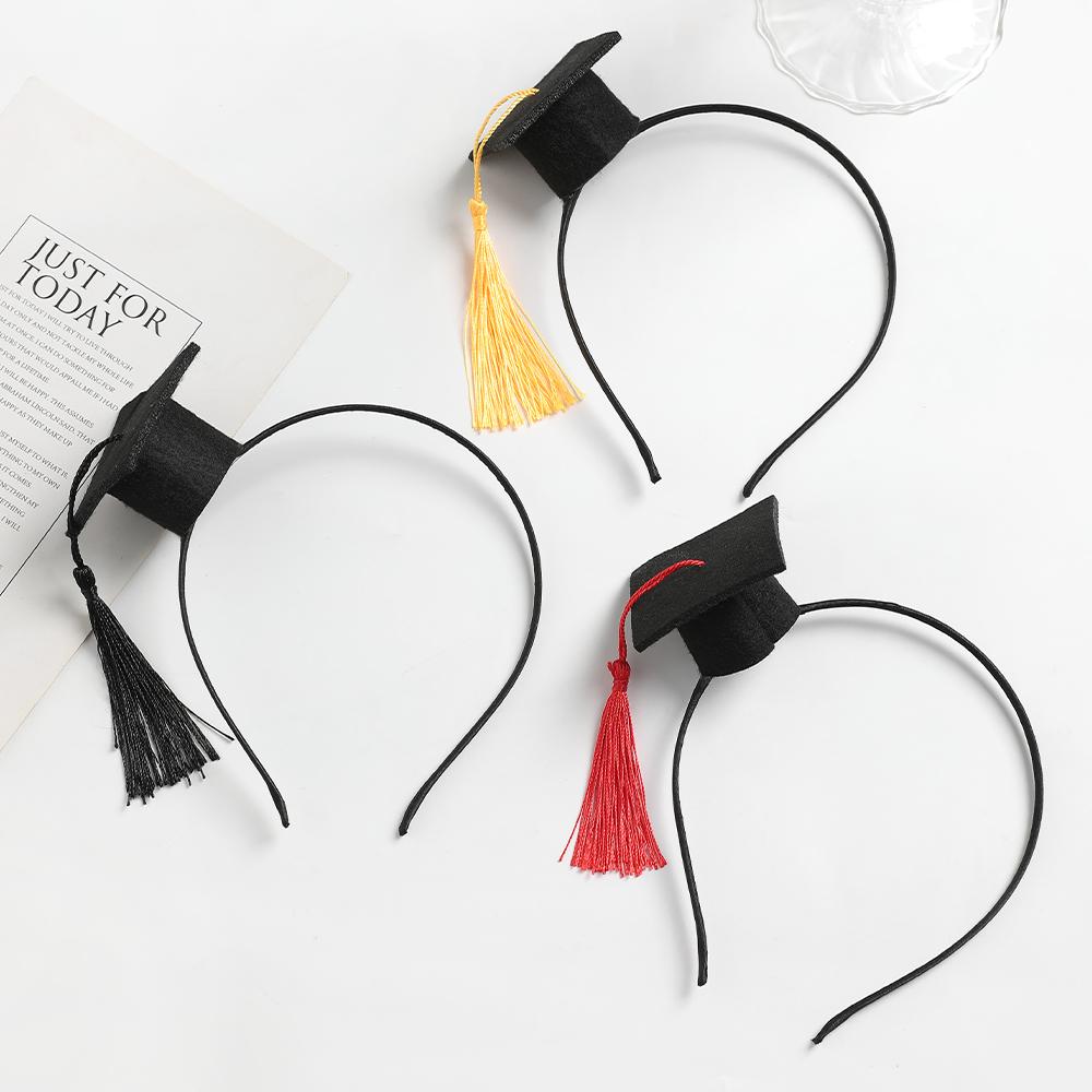 5/10Pieces Mini Graduation Hats For Christmas Home Decoration Graduation Wine Bottle Decor DIY Children's Hair Card Accessories