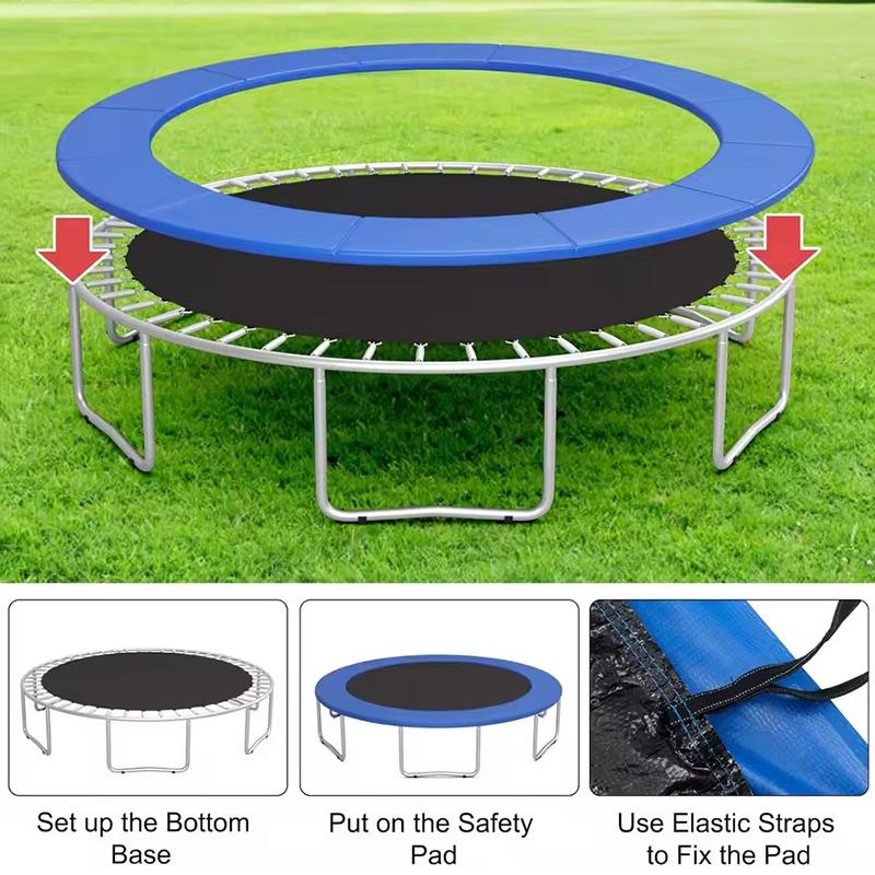 Universal Replacement Trampoline Safety Pad Mat Waterproof Trampoline Accessories Spring Protection Cover Fits 6Ft 10Ft 12Ft