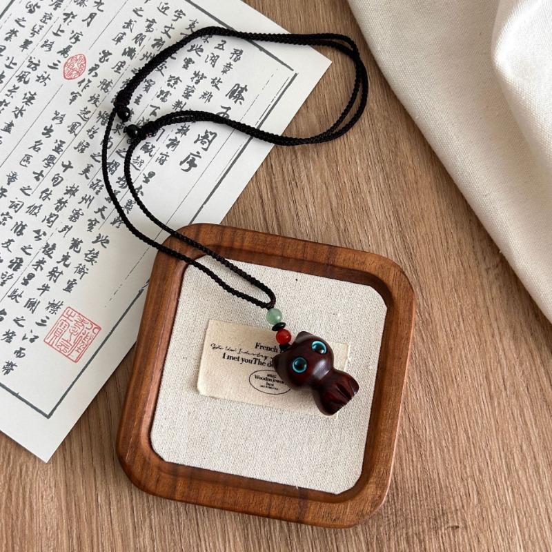 New Chinese Style Retro Design Long Pendant Necklace For Women Sweater Chain