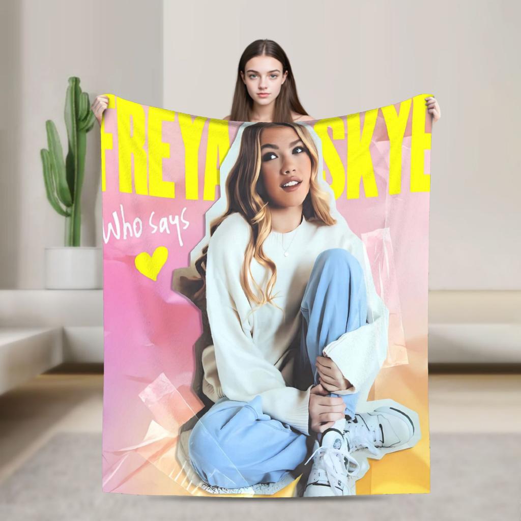 S-Freyas Skye British Singer Blankets Soft Graphic Plush Bedding Throws For Children Couch Chair Flannel Bedspread Bed Cover