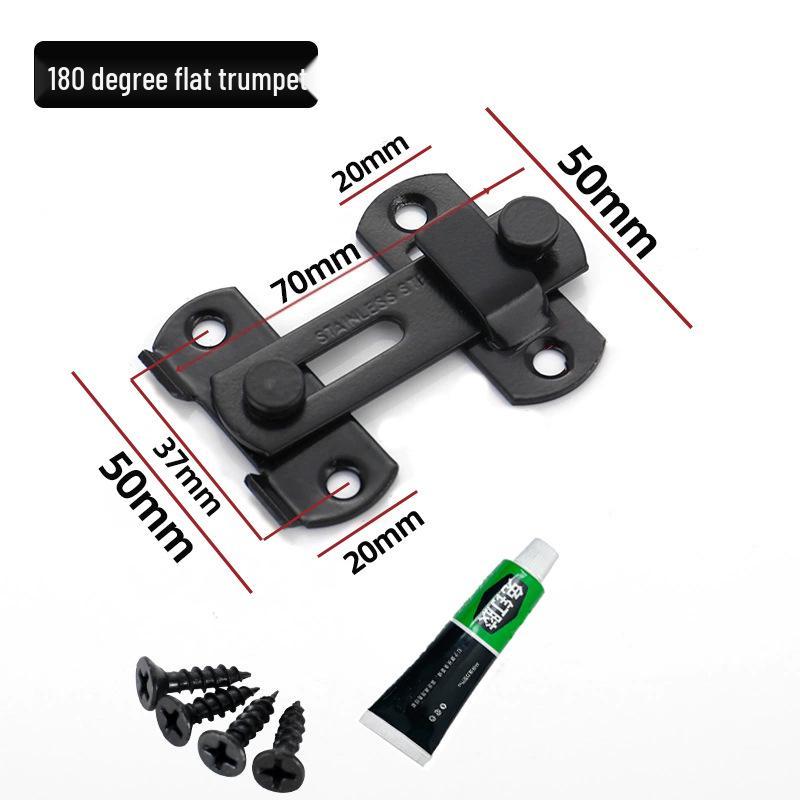 Stainless Steel 90° Right Angle Door Latch: Anti-Theft Sliding Bolt Lock